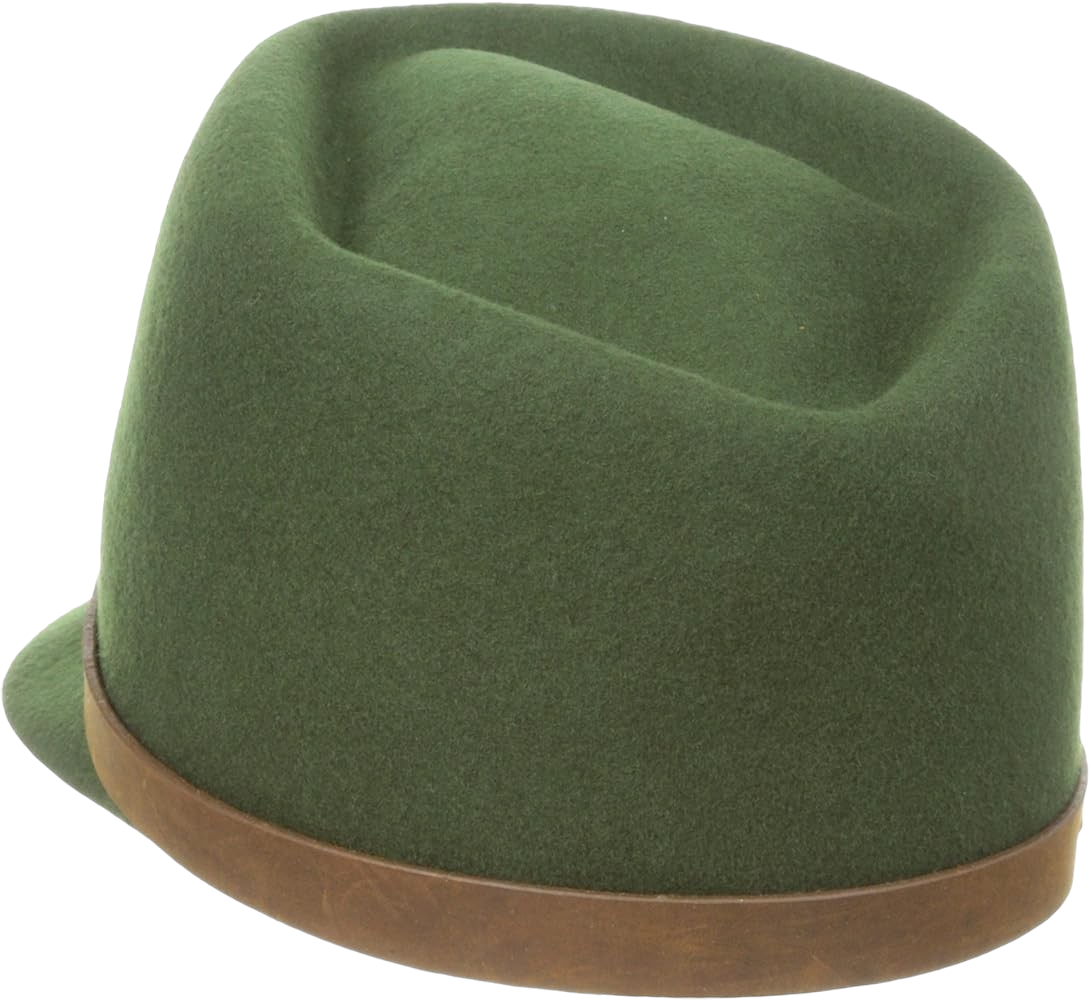 Hunter Green Felt Buckle Hat