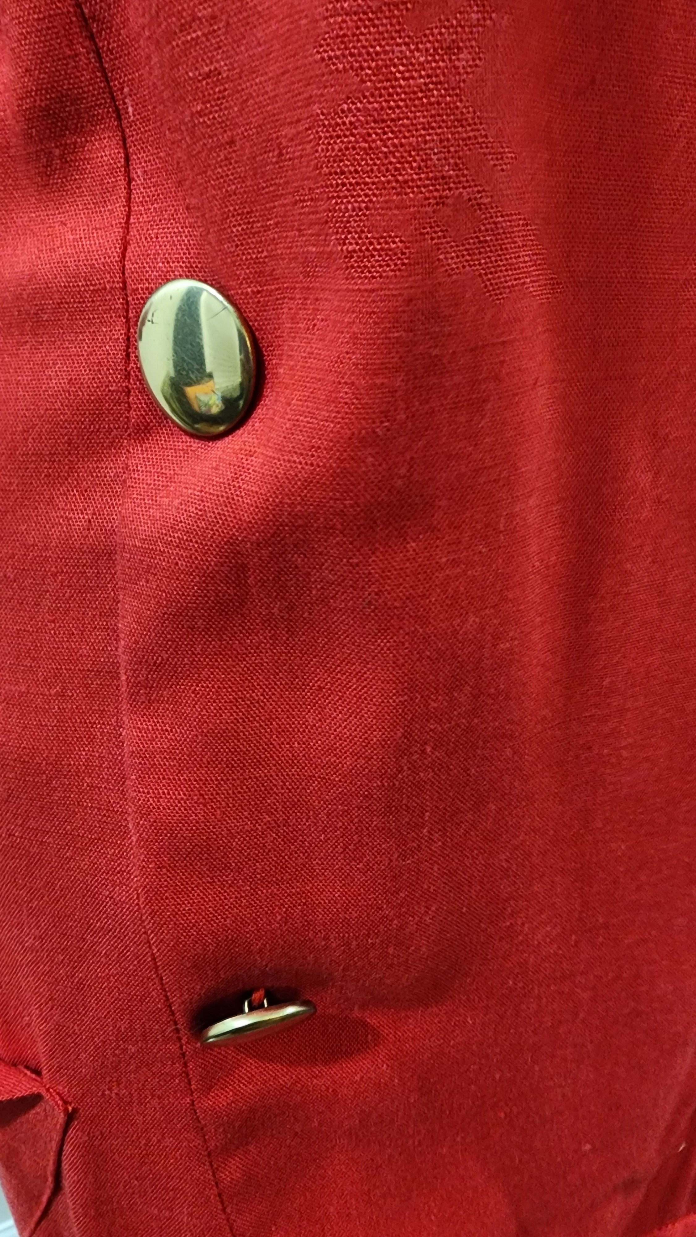 Vintage red half sleeve dress