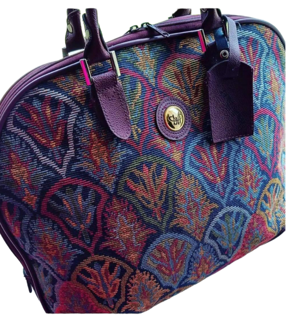 Vintage DVF floral tapestry carry on bag