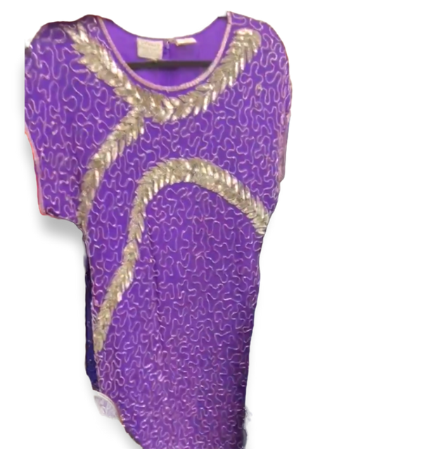 Vintage purple sequin dress sz M